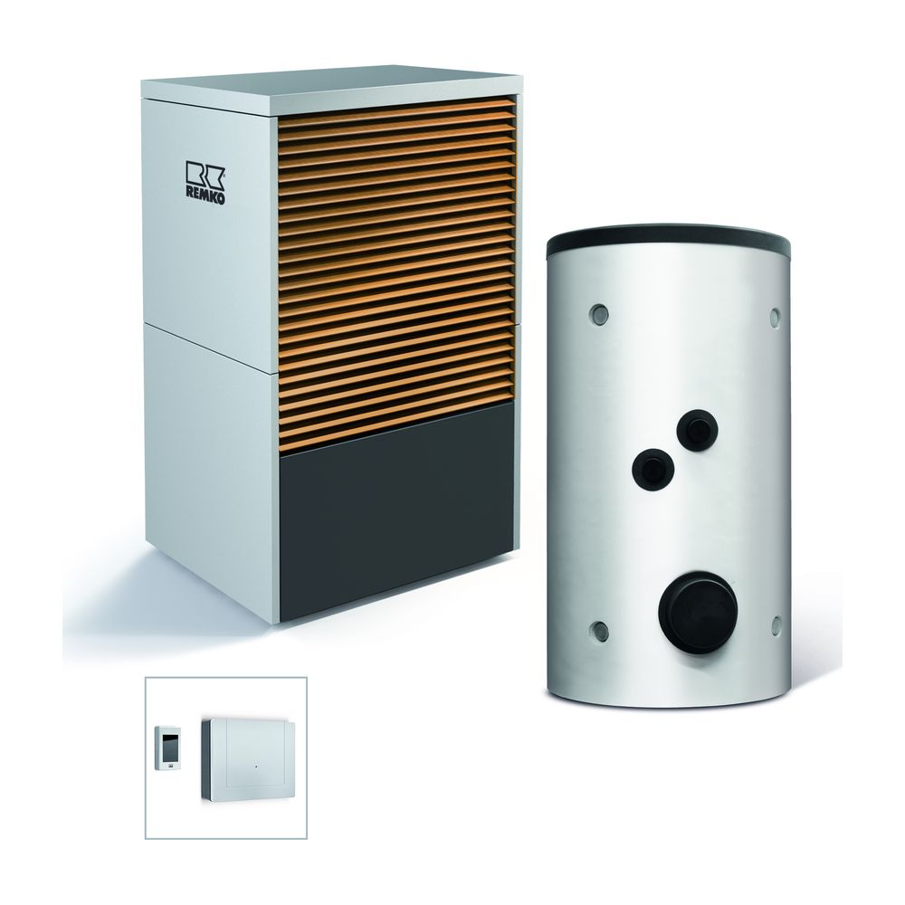 Pompe à chaleur air-eau Remko Paket Köln Camura LWM 110, KPS 302, 8,04 kW à A7/W35, R454B