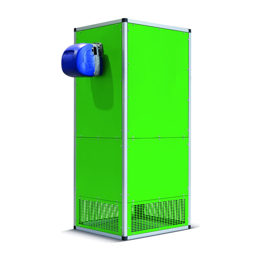 Système de chauffage à air chaud Remko VRS 50 C, version debout 50Pa incluant brûleur et capot HG 3, 55kW, 5600m³/h