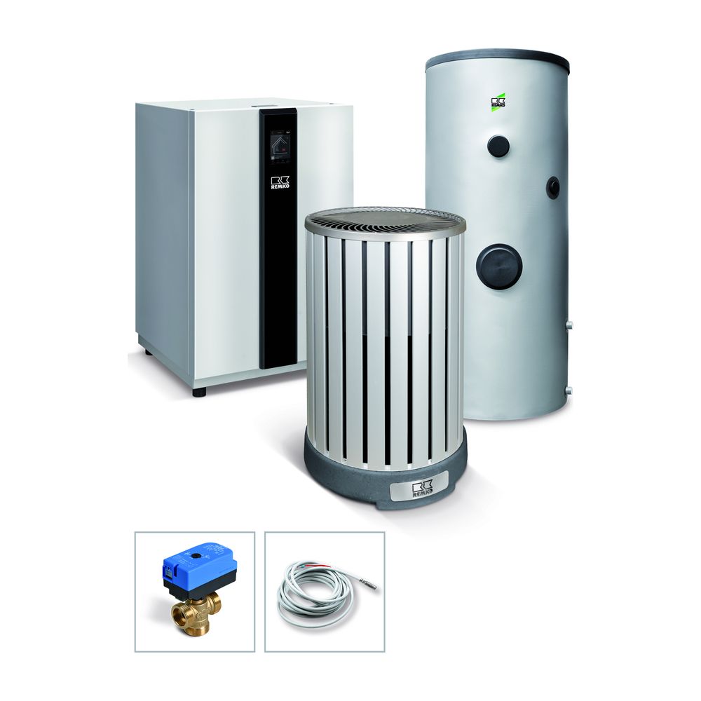 Pompe à chaleur air-eau Remko ARTstyle Paket Mannheim Designline Alu HTS 265, 18,02 kW à A7/W35, R32