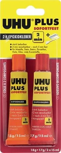 Adhésif époxy 2K PLUS SOFORTFEST 35 g incolore tube UHU