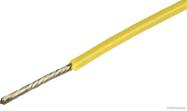 HERTH&BUSS Câble électrique Silicone 0,5 mm², jaune, 5 m
