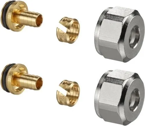 Oventrop Raccord à collier de serrage Ofix pour tube 3/4" fileté mâle, 17x2,0mm, double pour tubes en plastique, 1016876