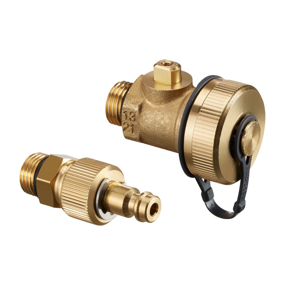 Kit de raccordement Oventrop 1x vanne de mesure et 1x robinet à bille F et E pour HydroControl, raccord à enficher, 1060391