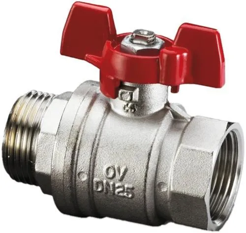 Robinet à tournant sphérique Oventrop OV Optibal à levier à ailettes PN 16 DN 20 G 3/4