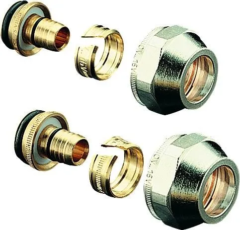 Raccord à compression Cofit S double pour Copipe 14x2 mm x G 3/4" écrou-raccord, nickelé, 1507934