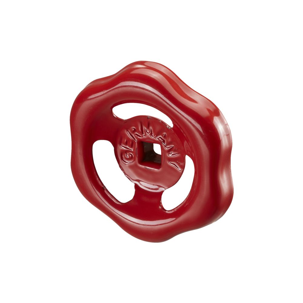 Oventrop Volant de robinet pour vannes à opercule et vannes à registre DN 65, acier, rouge, 1900055