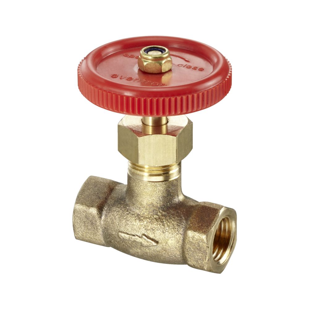 Vanne à passage droit Oventrop 1/4" filetage intérieur, laiton, 2091002
