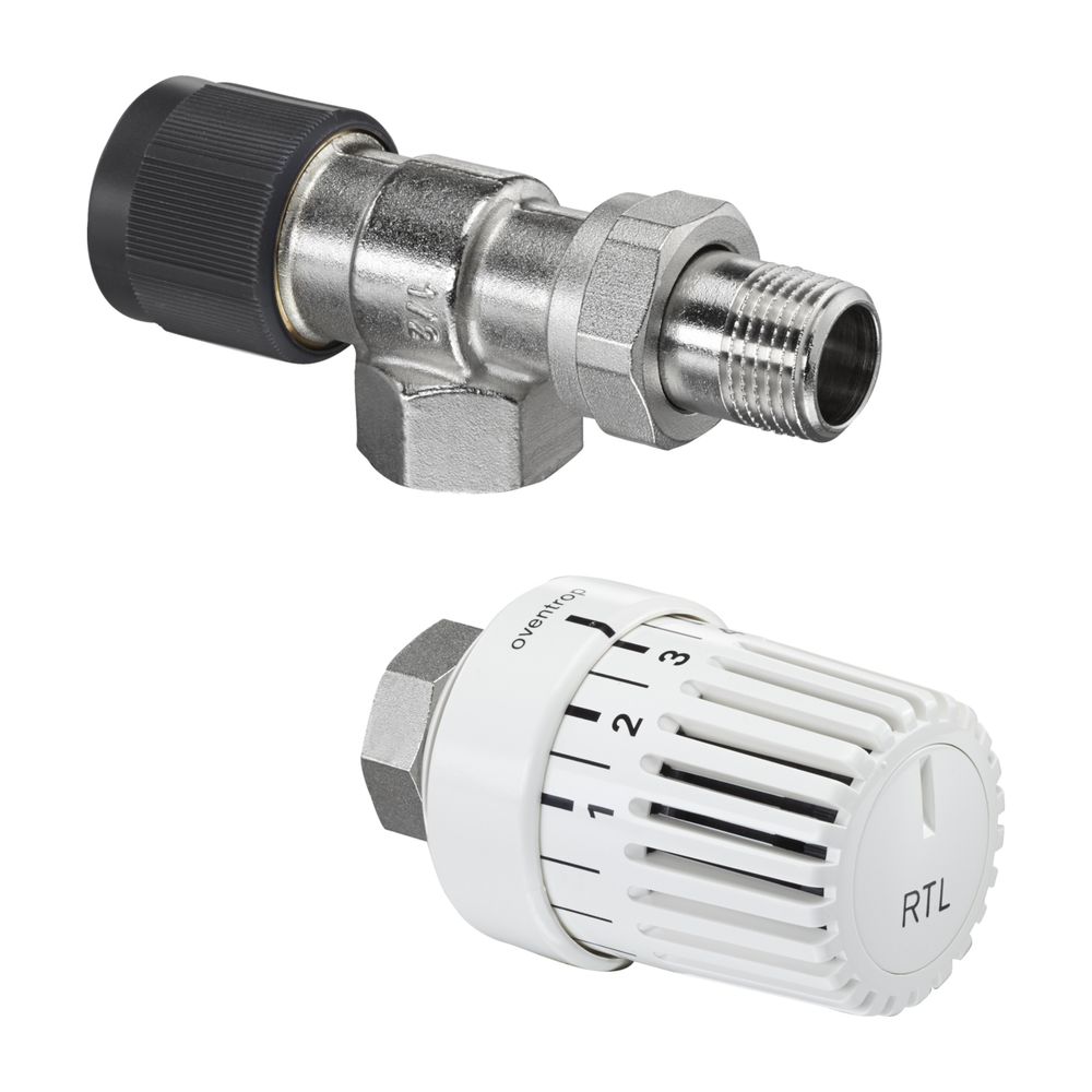Kit limiteur de température de retour Oventrop DN 15, vanne axiale de retour et Uni RTLH, 1028364