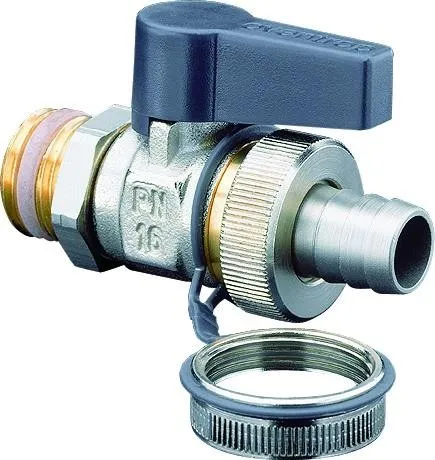Robinet à bille Oventrop Optiflex MS nickelé, PN 16 DN 15, 1/2" AG