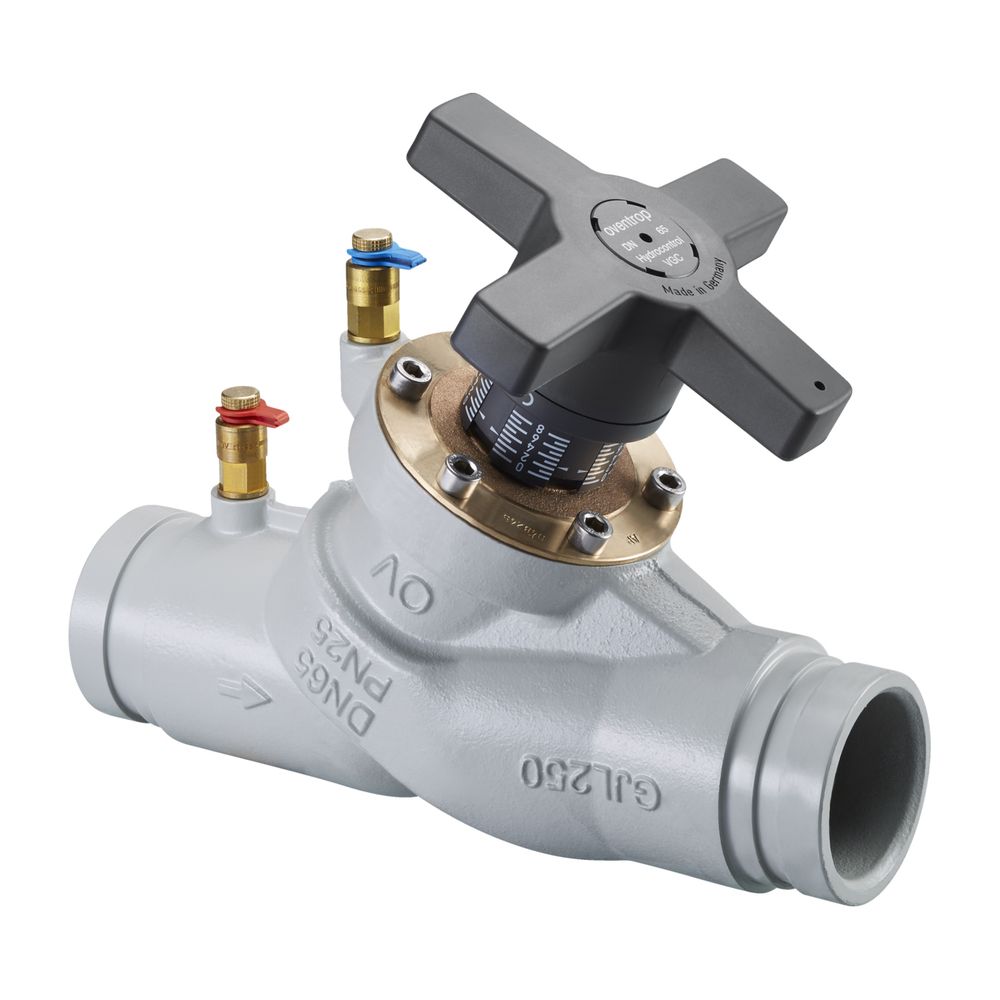 Oventrop HydroControl VGC Vanne de régulation DN 100, PN 25, raccord Rollnut 114,3 mm, GG 25, 1063053
