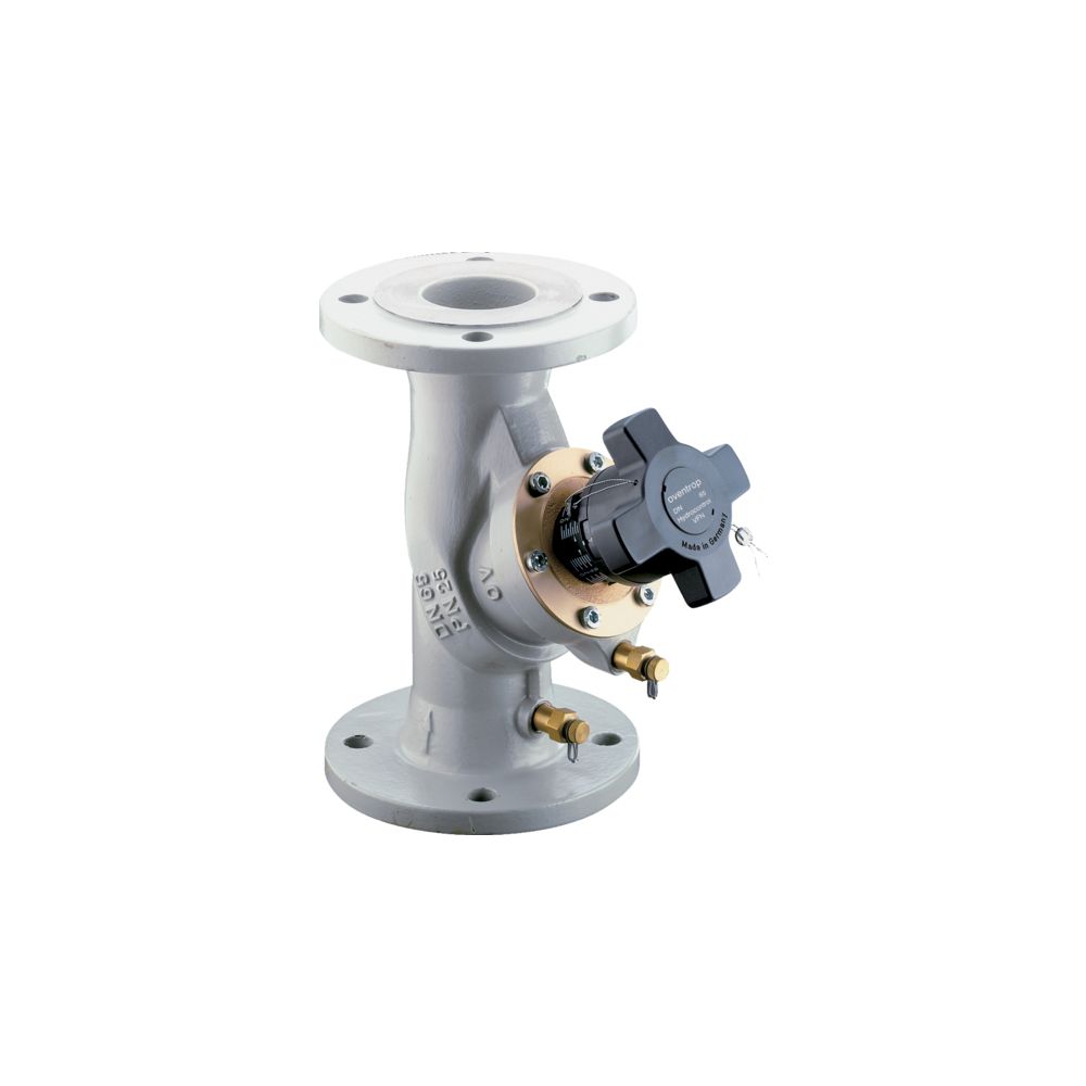 Vanne de régulation de boucle HydroControl VFN Oventrop DN 100, PN 25, bride DIN, 2 vannes de mesure, GGG 50, 1062453