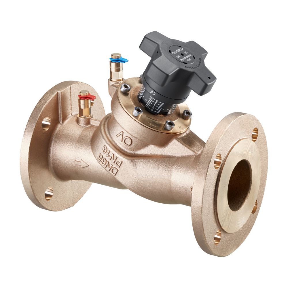 Oventrop HydroControl VFR Vanne de régulation de boucle DN 150, PN 16, Bride DIN, 2 vannes de mesure, laiton rouge, 1062355
