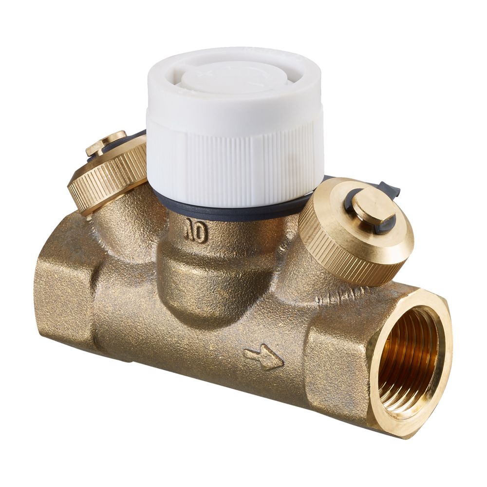 Oventrop Hycocon ETZ Vanne de régulation DN 25, filetage intérieur 1", avec vanne de mesure et de vidange, laiton, 1068368