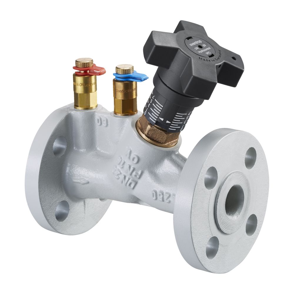 Vanne de régulation HydroControl VFC Oventrop DN 32, PN 16, bride ANSI, 2 vannes de mesure, GG 25, 1062948