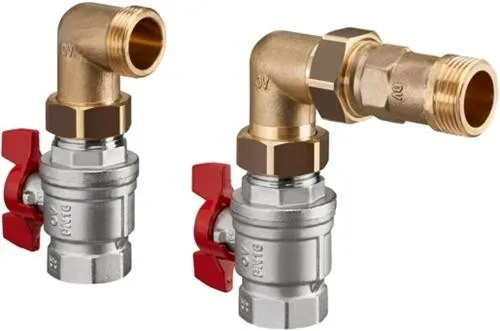 Oventrop Kit de raccordement coudé pour collecteurs en acier inoxydable Multidis SF et SH, 1404780