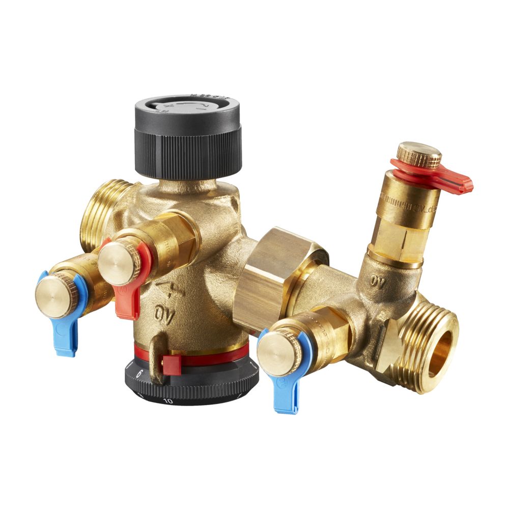 Oventrop Cocon QTZ Vanne de régulation DN 15, 150-1050 l/h, Filetage extérieur étanche avec vannes de mesure, 1144764