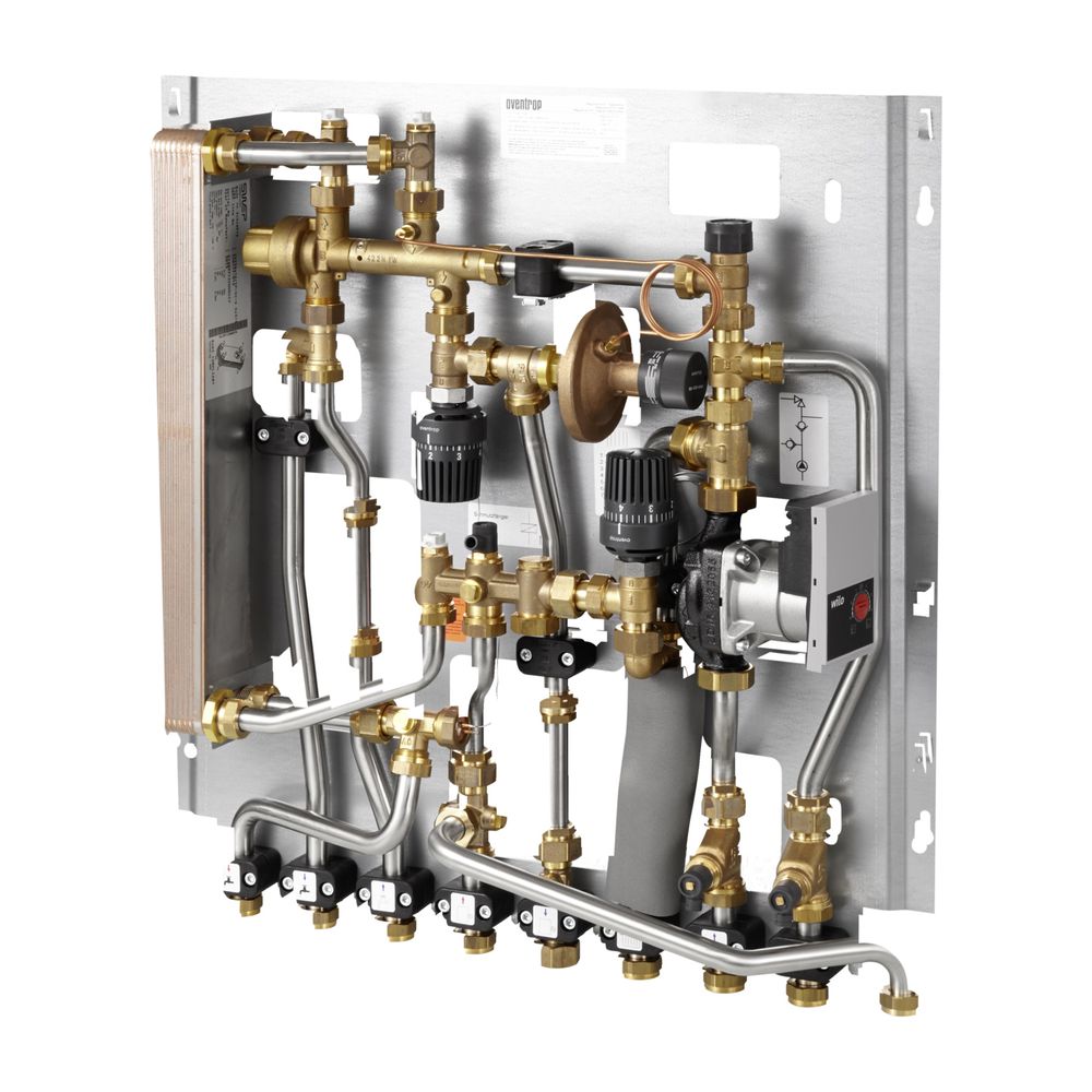 Oventrop Regudis W-HTF Station d'appartement à circuit de chauffage mélangé 15 l/min, avec départ haute température, échangeur thermique en cuivre brasé