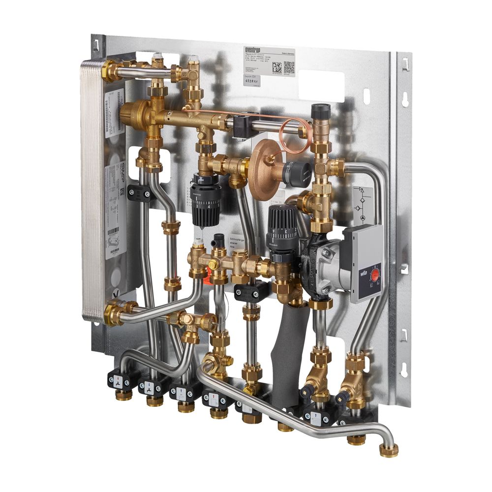 Oventrop Regudis W-HTF Station d'appartement à circuit de chauffage mixte, 15 l/min, avec départ haute température, Échangeur de chaleur brasé au nickel