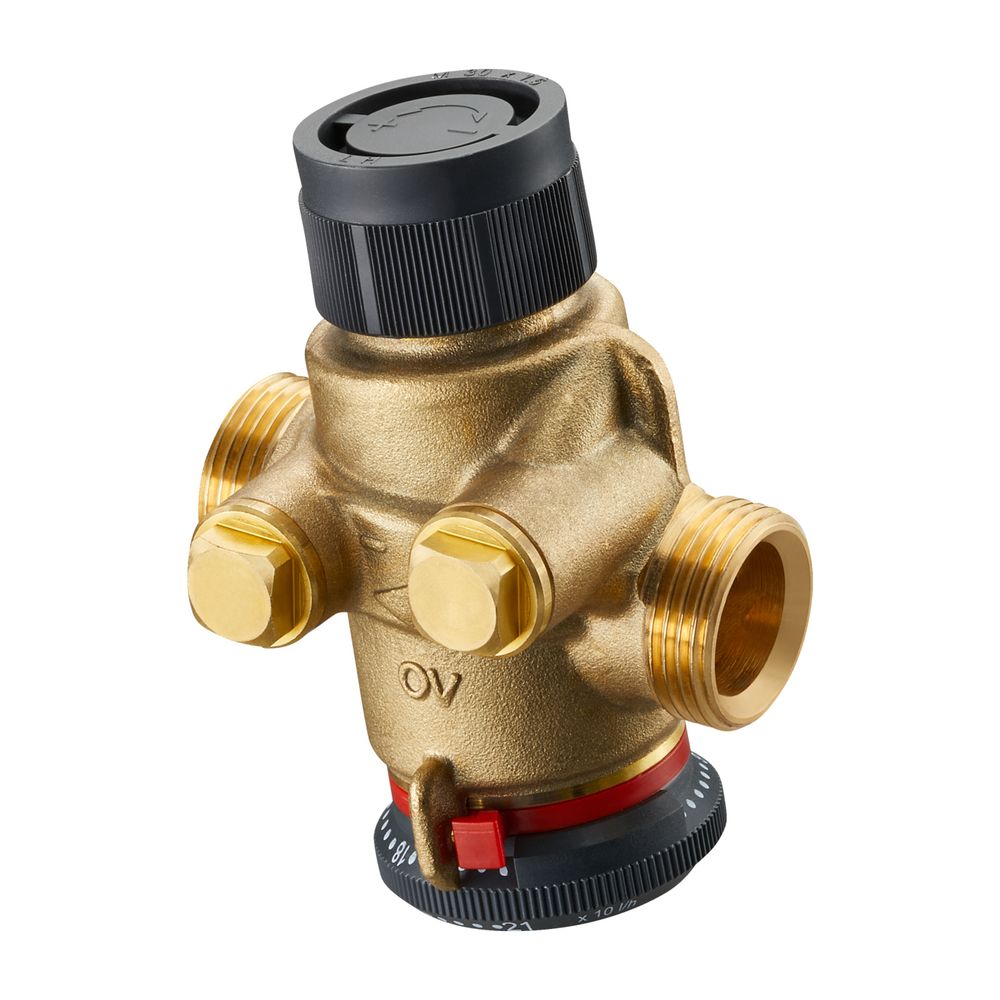 Oventrop Cocon QTZ Vanne de régulation sans vannes de mesure DN 25, filetage extérieur des deux côtés, 400-2500 l/h, 1143668