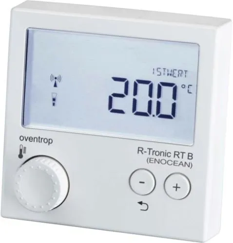 Thermostat sans fil Oventrop R-Tronic RT B EnOcean pour Smart Home, blanc trafic