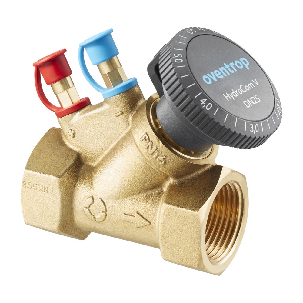 Oventrop HydroCom V Vanne de régulation de circuit DN 20, PN 16, Rp 3/4", HydroPort, résistant au dézingage, 1062706