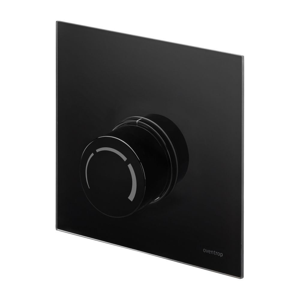 Couvercle avec volant pour Unibox RTL, verre noir véritable, 1022788