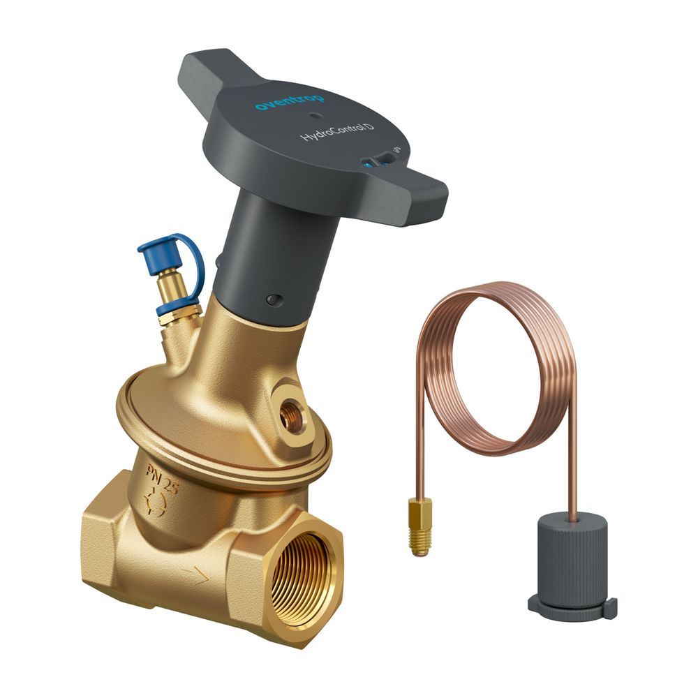 Oventrop HydroControl D régulateur de pression différentielle DN 25, PN 25, Rp 1" filetage intérieur, résistant à la dézincification, 50-300 mbar, 1064528