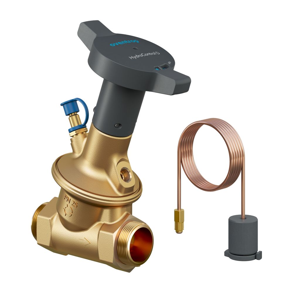 Oventrop HydroControl D Régulateur de pression différentielle DN 32, PN 16, filetage extérieur G 1 1/2", résistant au dézingage, 50-300mbar, 1064630