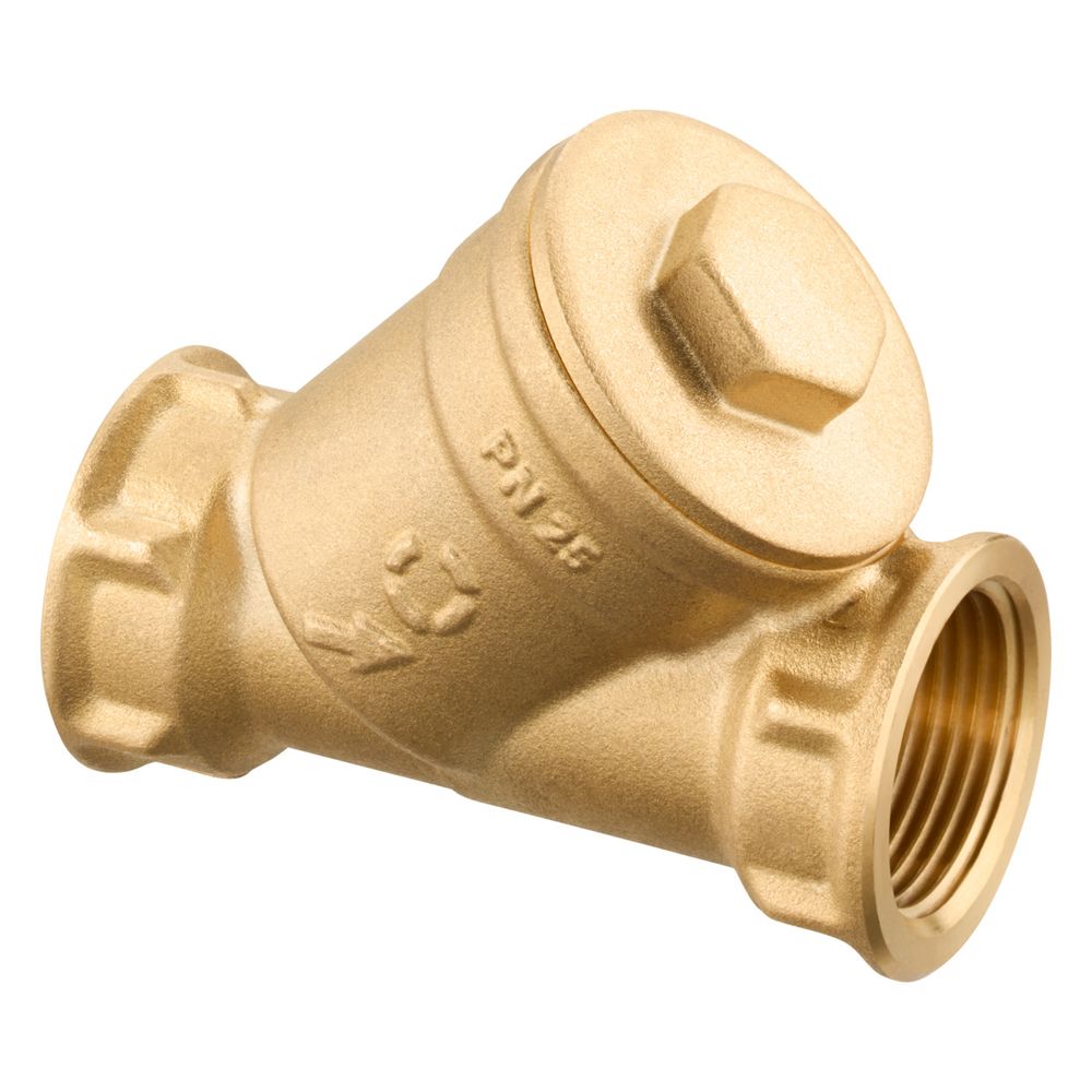 Oventrop Filtre à boue DN 10, 3/8" filetage intérieur, PN 25, tamis 250 µm, laiton, 1121203