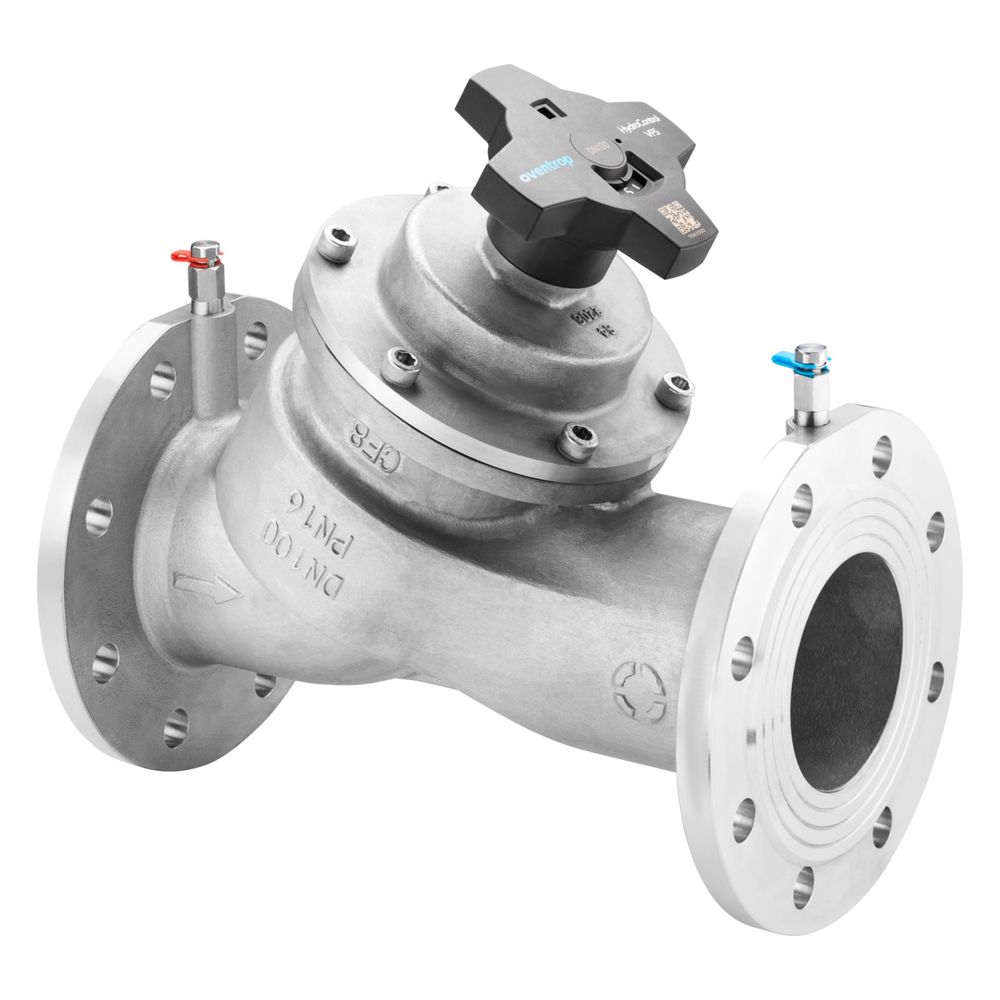 Oventrop Vanne de régulation et d'arrêt de circuit HydroControl VFS, DN 300, PN 16, bride EN1092-1, Kvs 1276,2, acier inoxydable 304, 1063558