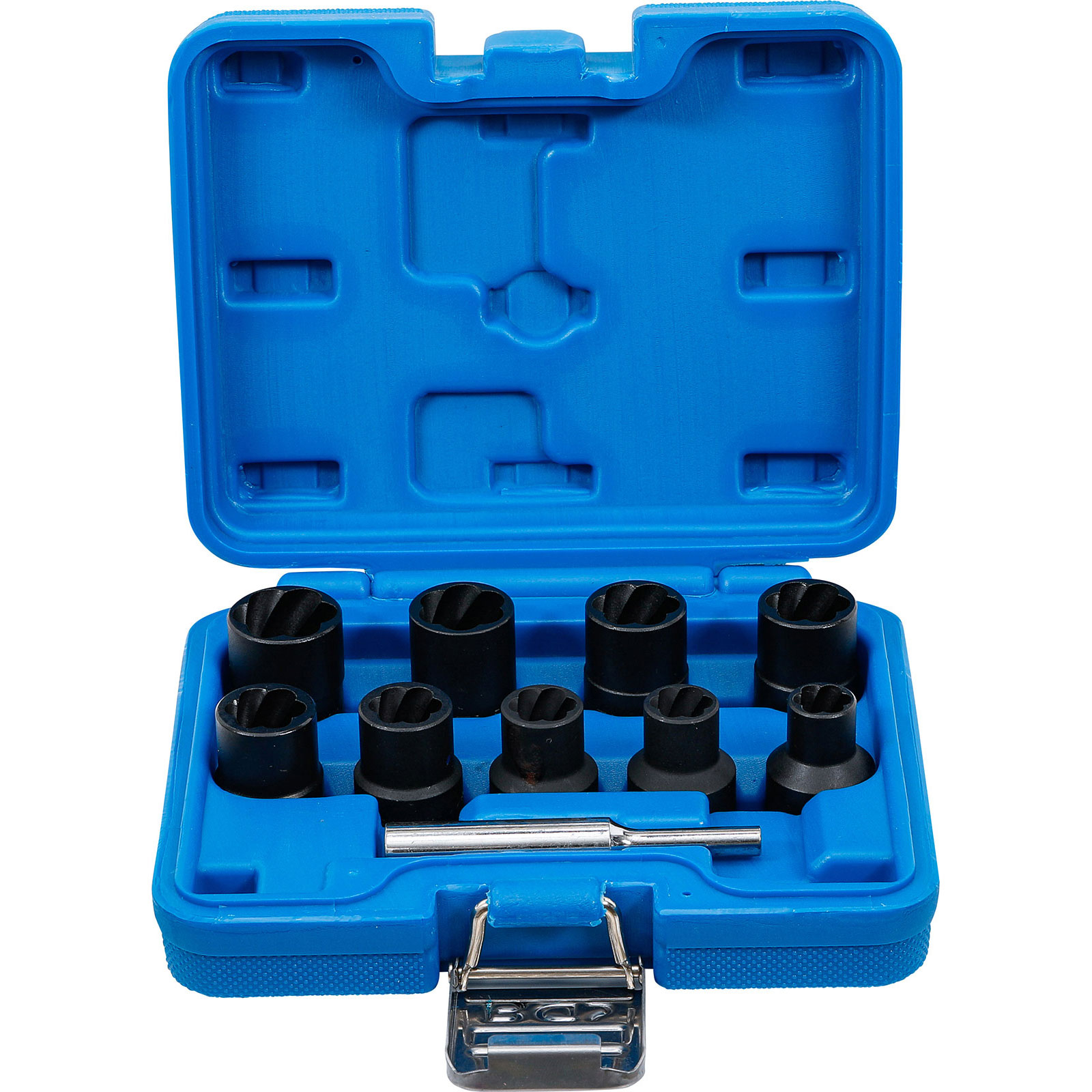 BGS Jeu de douilles à profil spiralé / Extracteur de vis à entraînement carré femelle 12,5 mm (1/2") SW 10 - 19 mm 10 pièces - 5266