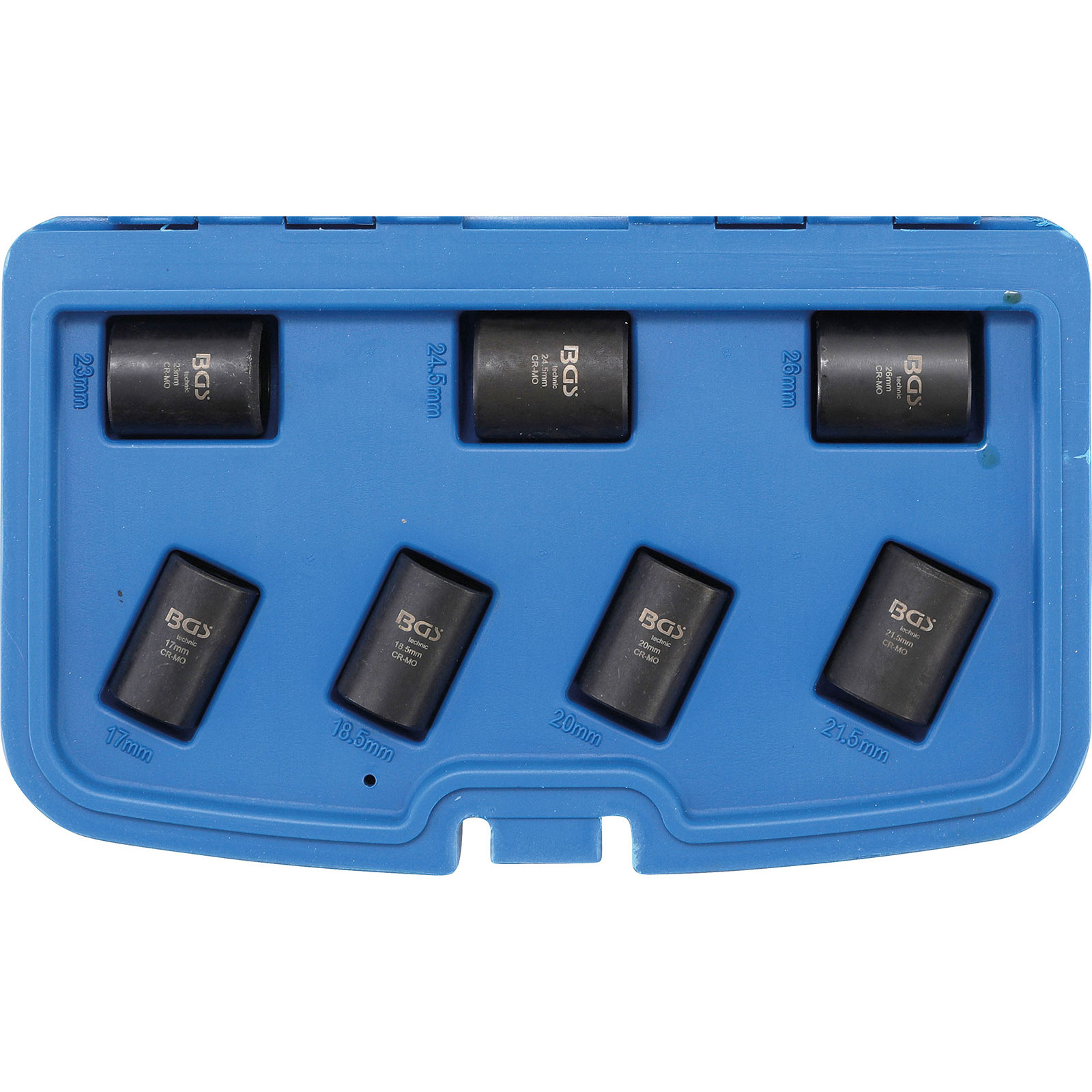 BGS Jeu de douilles à profil spiralé / extracteur de vis à entraînement carré femelle 12,5 mm (1/2") SW 17 - 26 mm 7 pièces - 5291