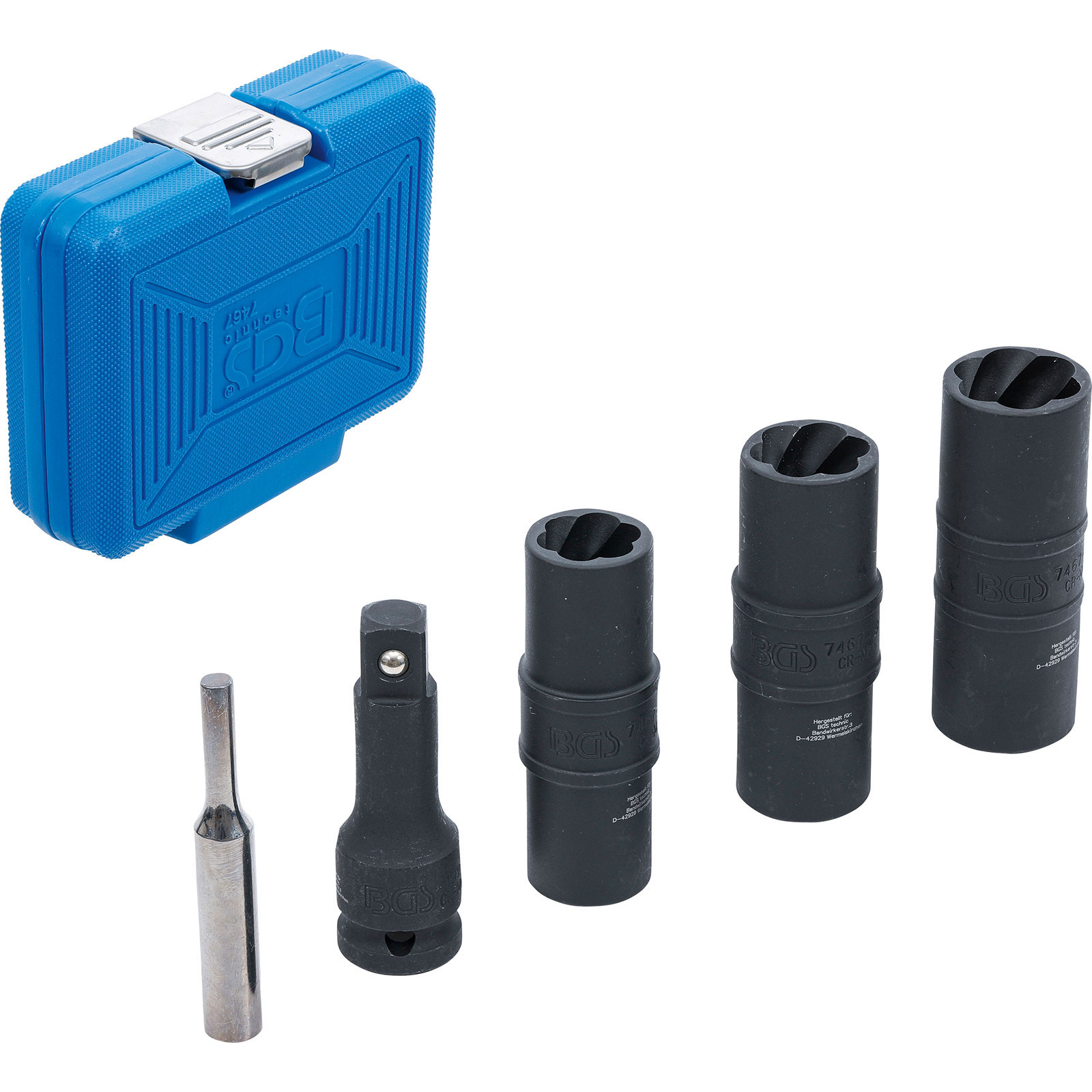 BGS Jeu de douilles à cliquet spéciales force avec inserts hexagonaux et tournevis 17 - 19 - 21 mm 12,5 mm (1/2") 3 pièces - 7467