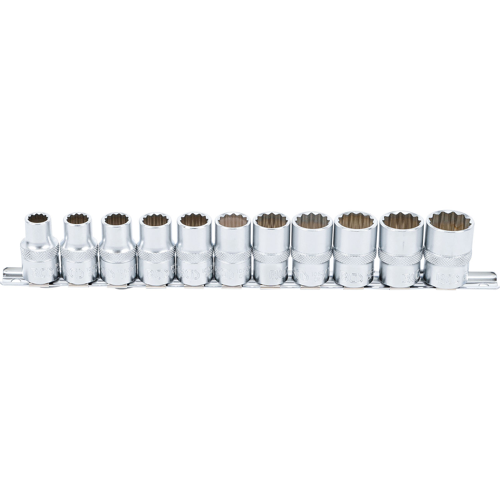 BGS Jeu de douilles à十二角 (12 pans) à entraînement carré femelle 12,5 mm (1/2") SW 10 - 21 mm 11 pièces - 9107