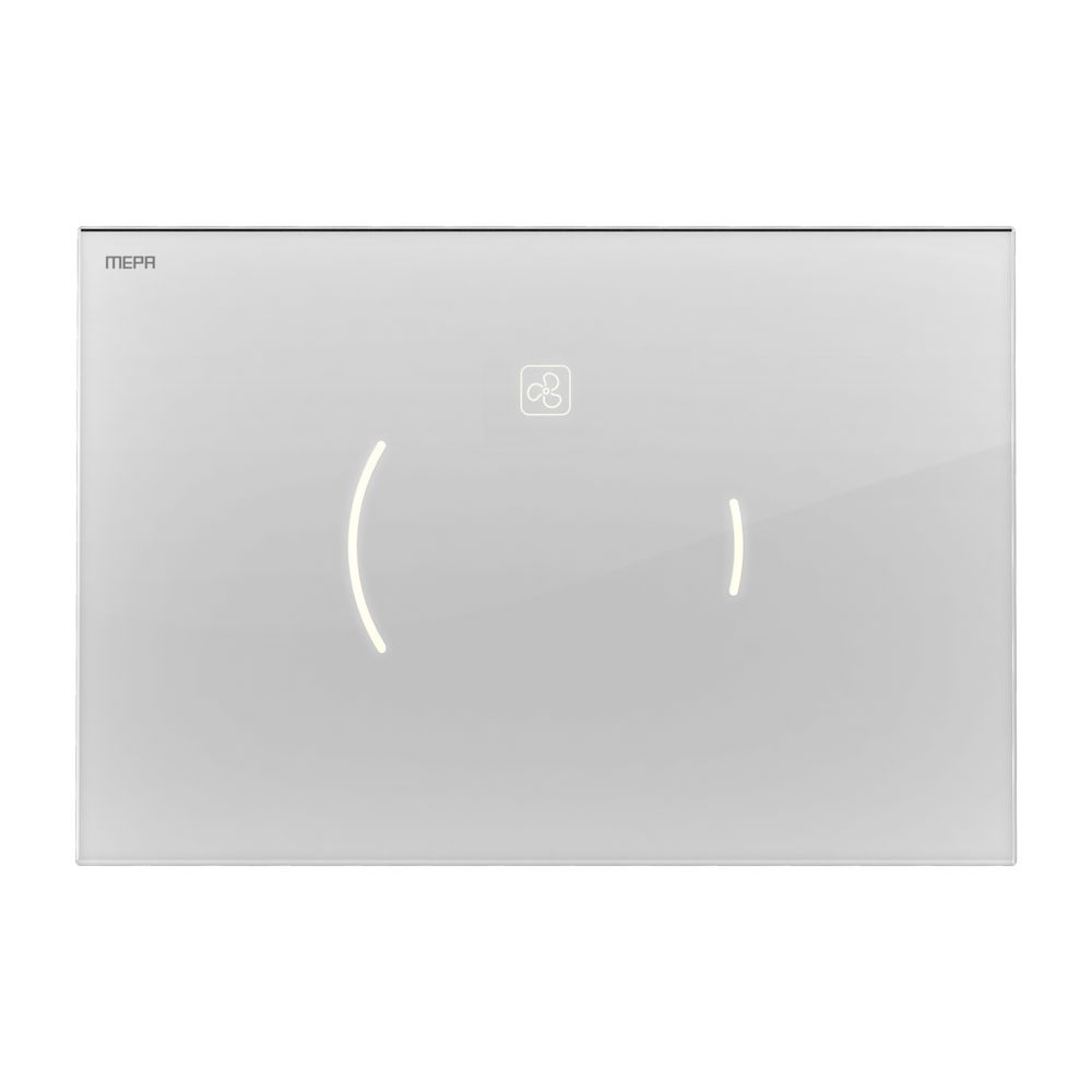 Plaque de commande Mepa Zero Lumo A31, encastrée, en verre, blanc, 718374