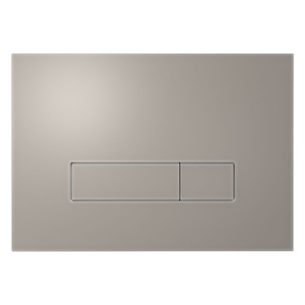 Plaque de commande WC Orbit 2 fonctions, stratifié de verre, finition sable mat