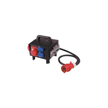 Répartiteur compact en caoutchouc plein CEE-32 A, 5 pôles 1xCEE 32 A, 2xCEE 16 A, 3x230V 5 x 6 mm²