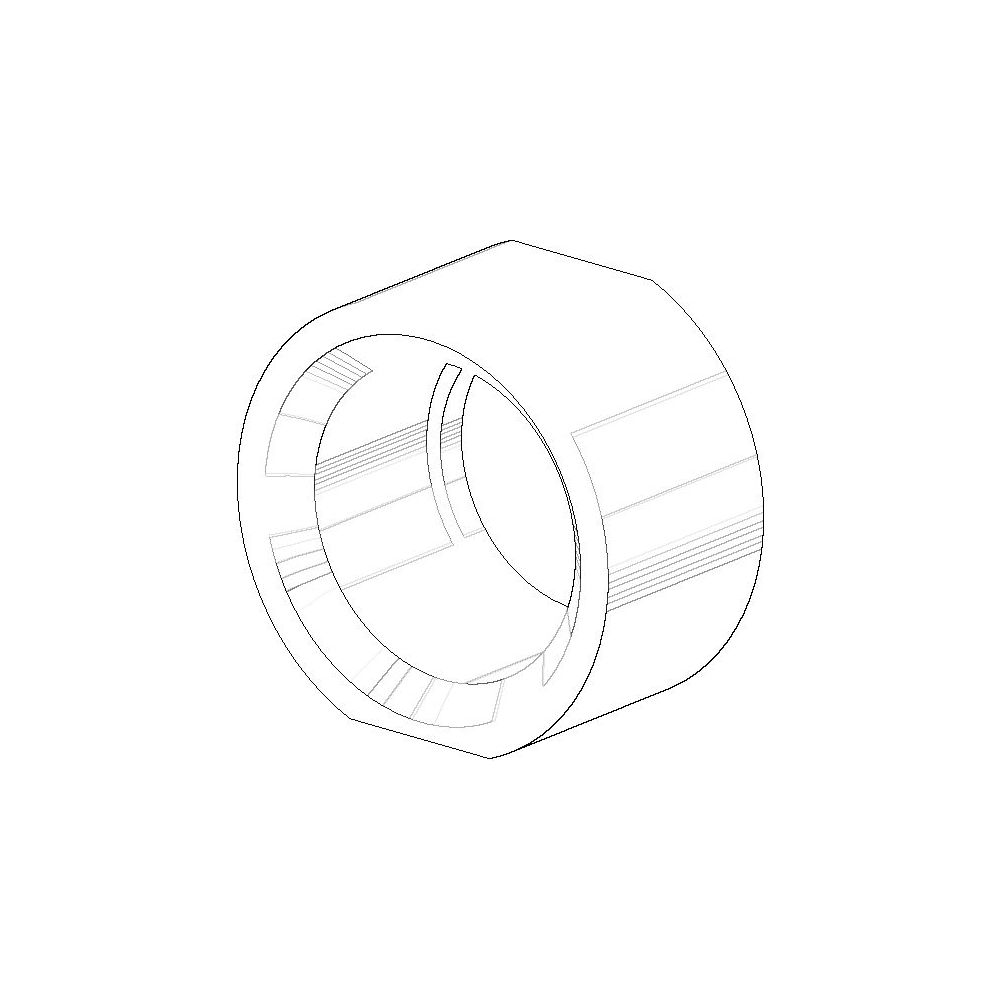 Écrou de fixation Dornbracht avec surface de clé, 1/2", blanc mat, 092330035-10