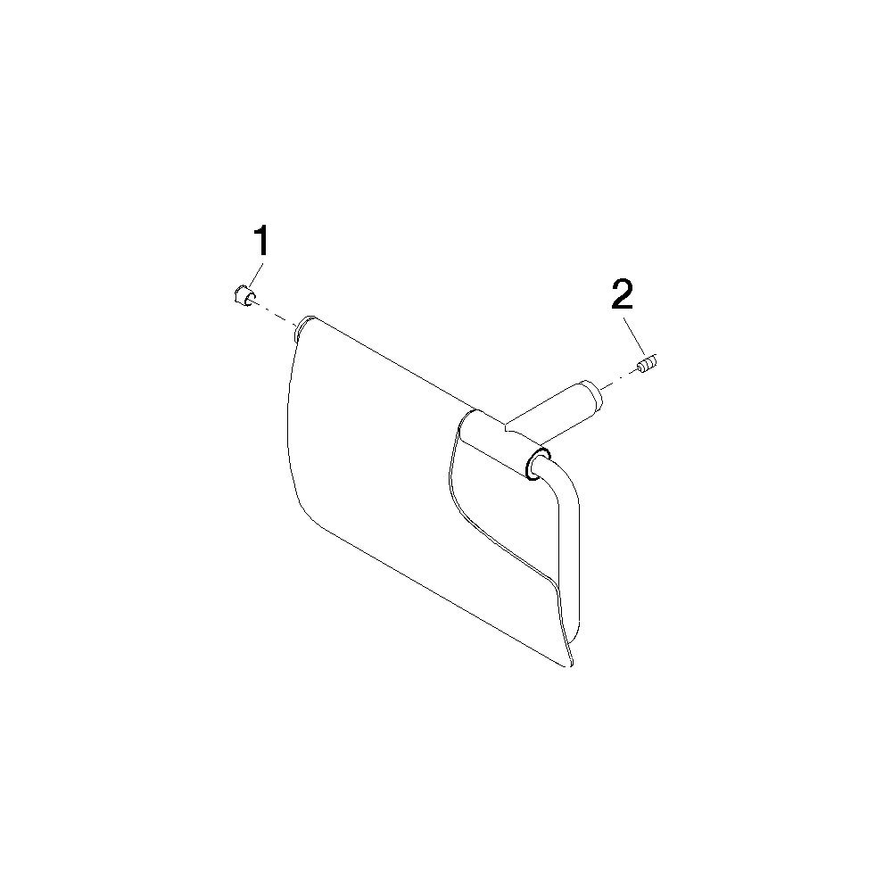 Support Dornbracht pour porte-rouleau de papier, 280x175x67 mm, chrom, 90184051600-00