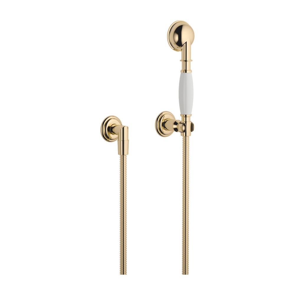 Dornbracht Garniture de douchette Madison avec rosaces individuelles, laiton plaqué or 23 carats