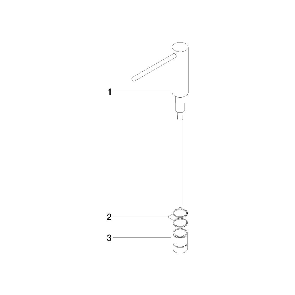 Tête de distributeur Dornbracht complète, Noir mat, 90101053800-33