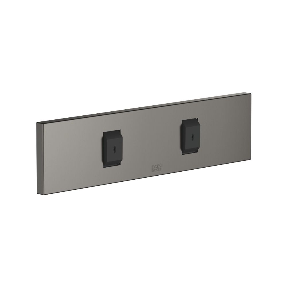 Pommeau de douche mural Dornbracht Water Fan vertical réglable 240x60 mm 10 l/min, platine Dark Platinum brossé