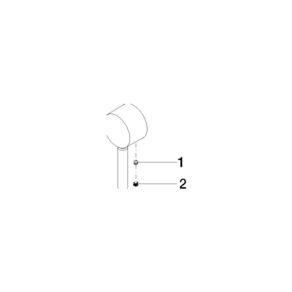 Pommeau de douche Dornbracht, 52x35x117 mm, laiton brossé 23 carats or