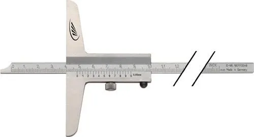 Pied à coulisse Helios Preisser DIN 862 300 mm, règle droite 12x4 mm
