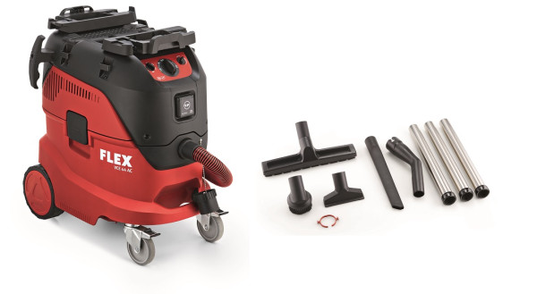 Aspirateur de sécurité Flex VCE 44 H AC Kit + Set de nettoyage + Nettoyage automatique du filtre