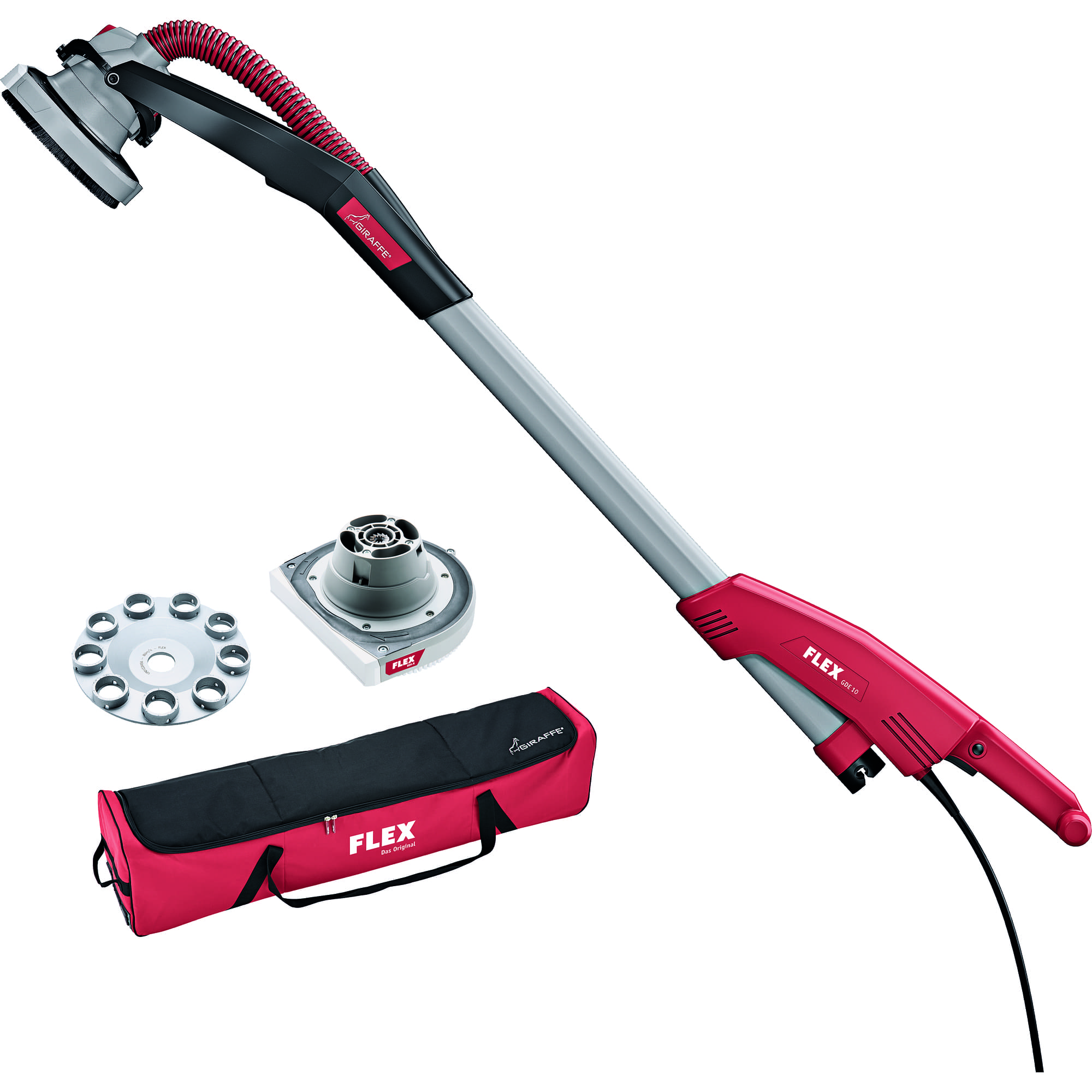 Ponceuse girafe Flex GDE 10 Set Thermo-Jet avec système de changement de tête pour murs et plafonds en béton