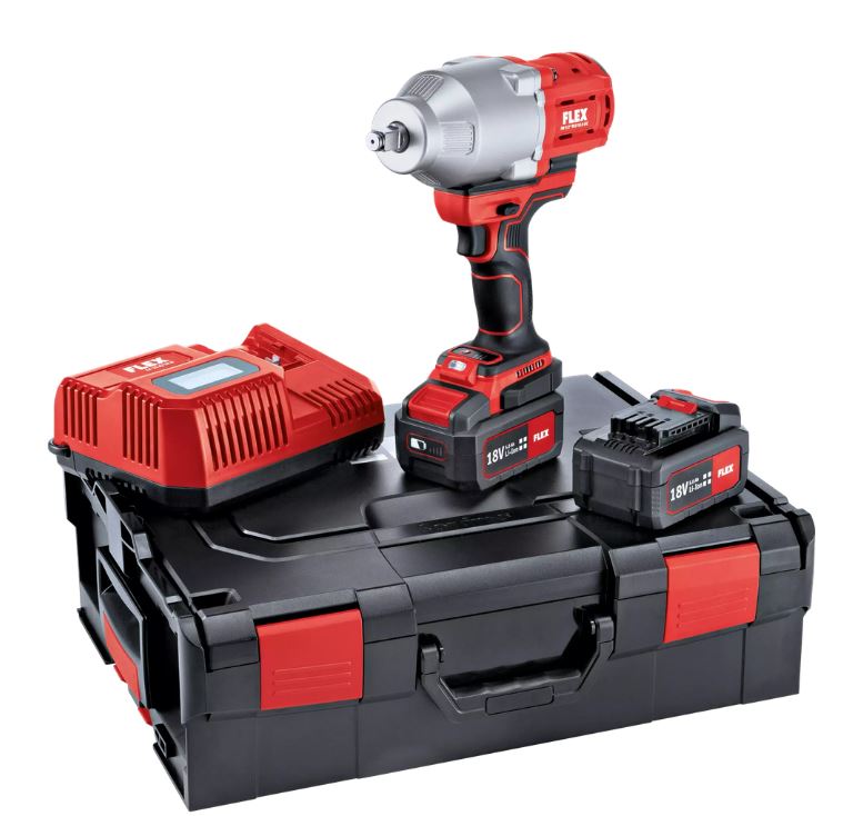 Clé à chocs sans fil Flex IW 1/2" 950 18,0-EC 5,0/set, 2x 5,0 Ah et chargeur dans L-BOXX 136