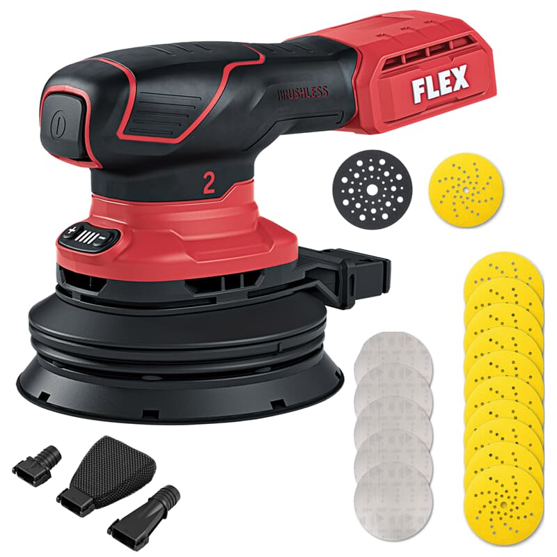 Flex Ponceuse excentrique sans fil avec régulation de vitesse 18V ORE 2-125 18-EC C en carton
