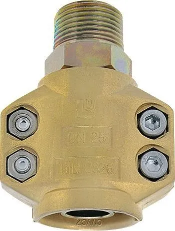 Teguma Raccord pour tuyau vapeur STA zingué et jaune passivé taille tuyau 13 mm filetage extérieur 1/2"
