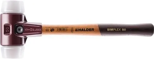 Maroquinier Halder SIMPLEX L. 405 mm Ø tête 60 mm moyen/dur Superplastik blanc